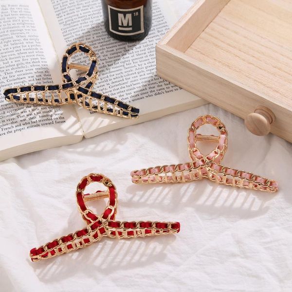 

hair clips & barrettes 2021 ins women claw creative metal geometric crab bath clip summer female jewelry hollow hairpin girl head accessorie, Golden;silver