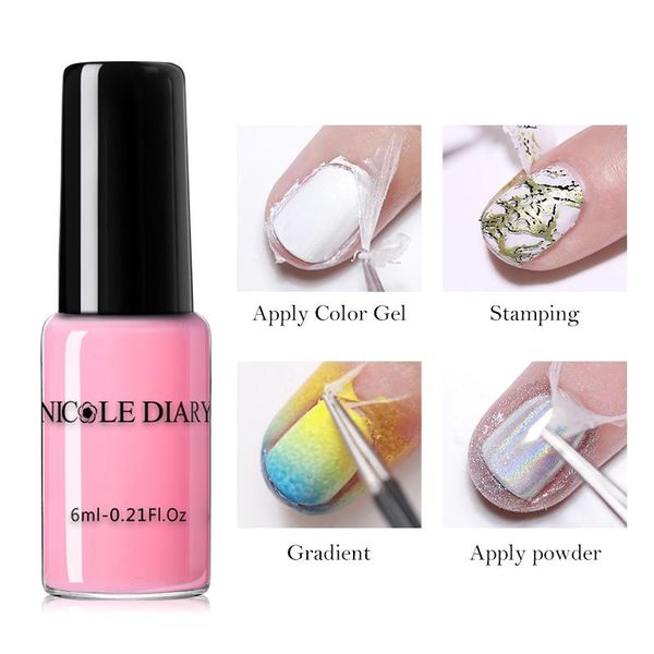 

nail polish nicole diary 6ml anti-ing peel off latex liquid tape odor-edge skin care gel protection