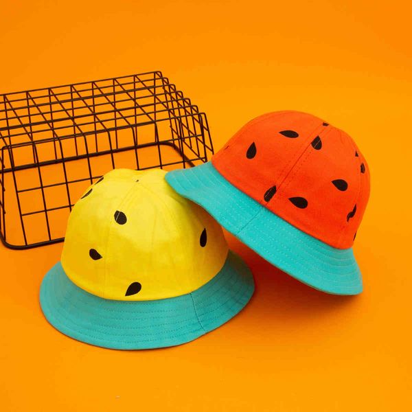 

children's fisherman boys and girls baby watermelon sun hat cute baby hat, Yellow