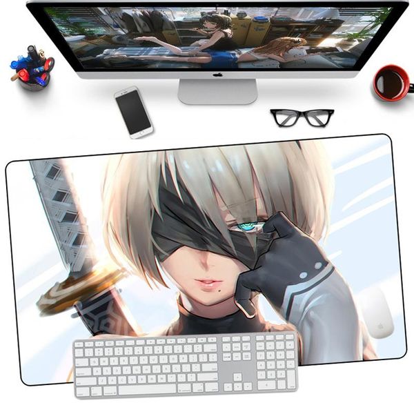

mouse pads & wrist rests pad gamer mat nier automata anime mice computer desk mmat keyboard play mats cool girl
