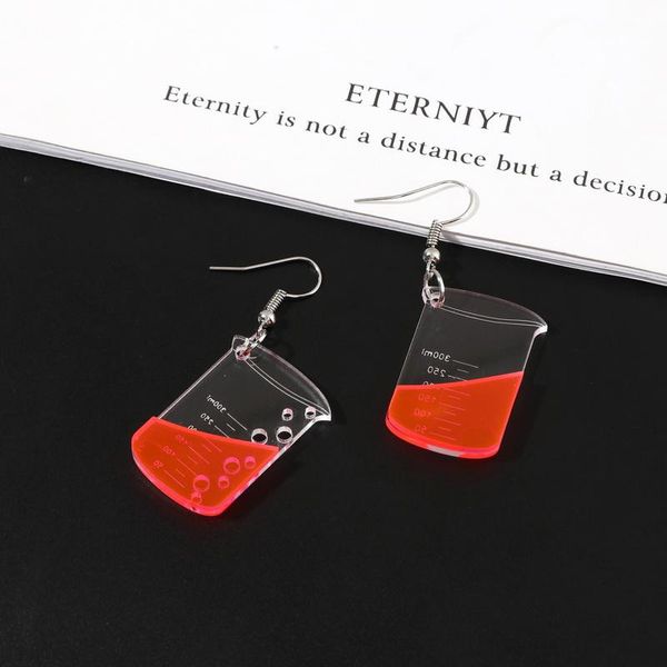 

fashion measuring cup stud creative earrings pendiente, Golden;silver