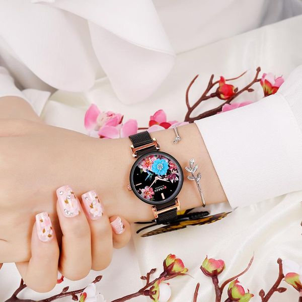 

wristwatches curren women perfect bracelet ladies stainless steel band wrist watch casual quartz clock female montre femme, Slivery;brown