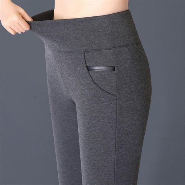 

spring and autumn high waisted women pants trousers stretch pencil casual pantalones de mujer, Black;white