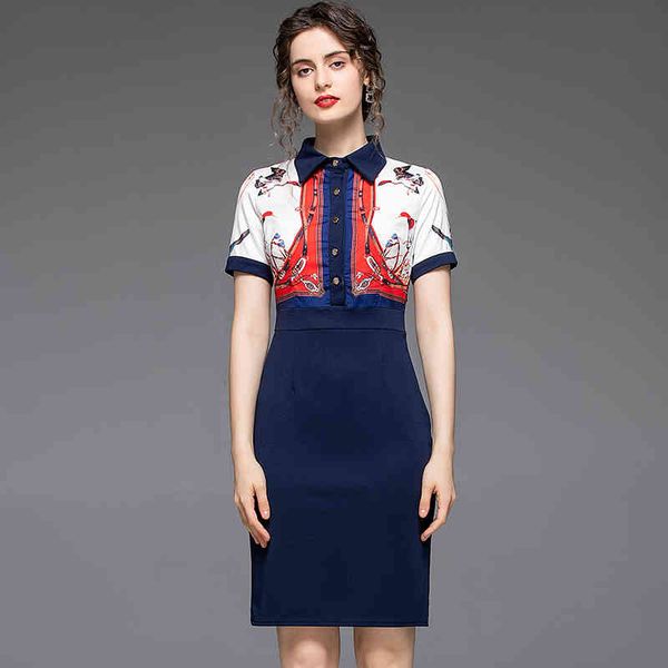 

dress summer fashion women's runway lapels printed animal officce classy casual ladies was thin pencil dressed in vestoids 28w8, Black;gray