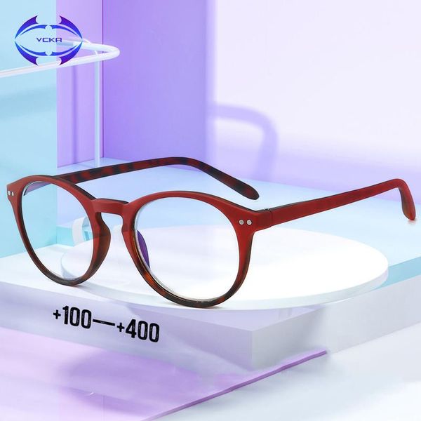 

sunglasses vcka retro round frame reading glasses classic women\men anti-blue computer presbyopic eyewear oculos de grau +1.0 to +4.0, White;black