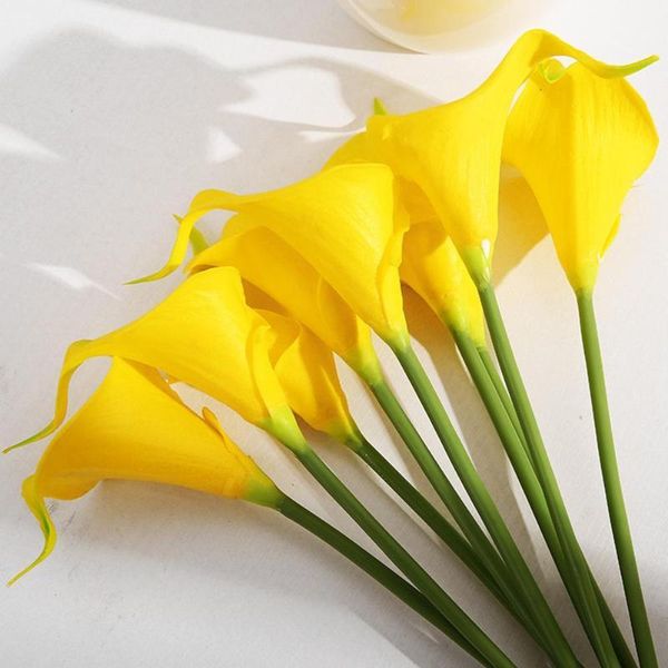 

decorative flowers & wreaths 1pc 36cm plastic simulation calla lily artificial flores decor fake bouquets plants wedding for home flo m8f4