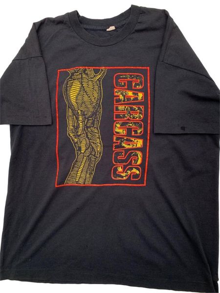

men's t-shirts carcass 1993 heartwork vintage tour t shirt death bolt thrower morbid angel men, White;black