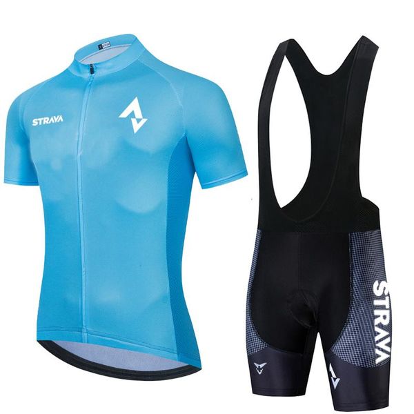

summer cycling jerseys set strava profesional bicicleta pantalones corto pro team bicycle quick dry racing jersey sets, Black;blue