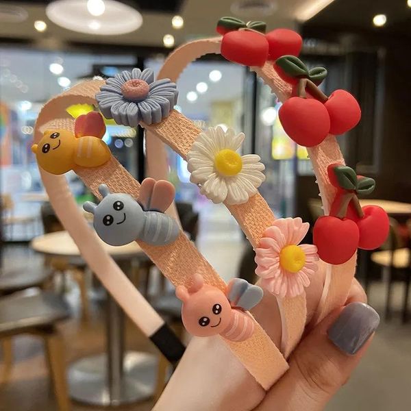 

hair accessories korean style fashion design flower kawaii kids band dress up children headband cute sweet hairband, Slivery;white