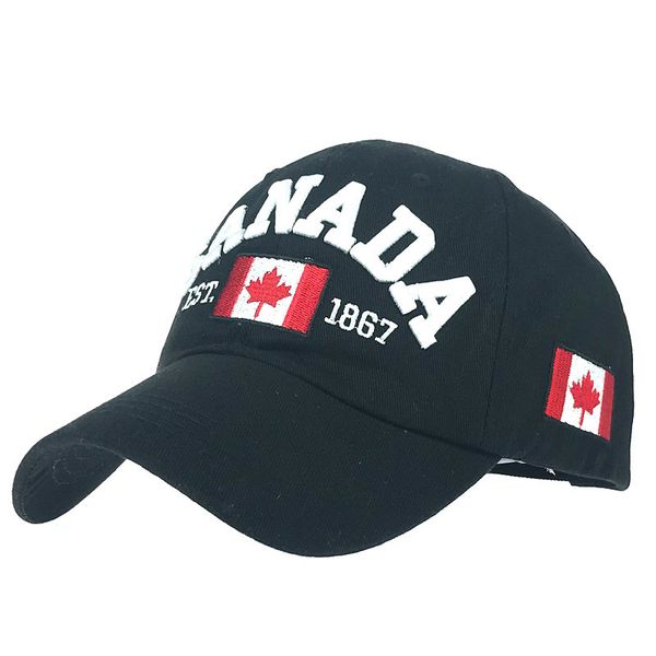 

cotton soft embroidered letter canada baseball cap sticker canadian flag men's and women's outdoor sun visor, Blue;gray