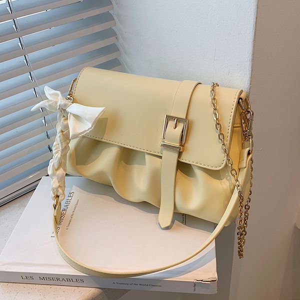 

niche design bag 2021 new fashion summer fashion chain womens bag versatile one shoulder messenger pleated cloud bag