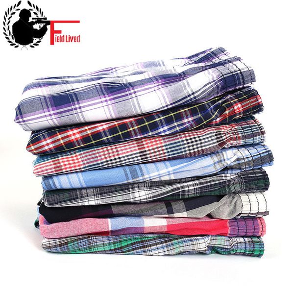 Homens Underwear Boxers Atacado Empeado Pacote de Algodão de Algodão Respirável Calções de Calecon Plus Size Big Putpant Sob Wear Calcinha Masculino 210518