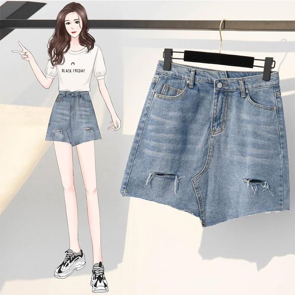 

skirts coigarsam 4xl plus size loose women short skirt summer 0637, Black