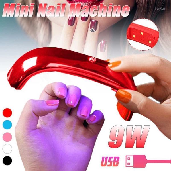 

mini nail dryer machine uv 3 leds lamp portable usb home use gel varnish art tool with time setting1