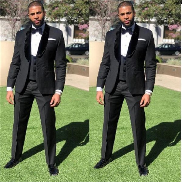 

arrival groomsmen black groom tuxedos shawl lapel men suits wedding/prom/dinner man blazer ( jacket+pants+tie+vest) men's & blazers, White;black
