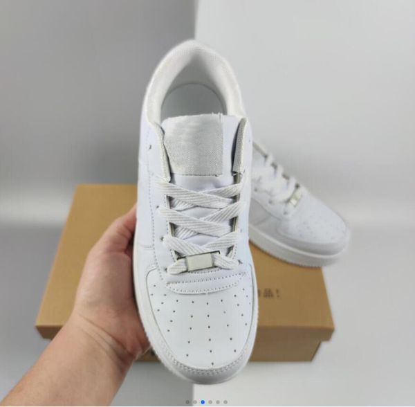 

men low skateboard shoes one 1 07 1s knit women man triple white sports sneakers 36-44 dress shoe, Black