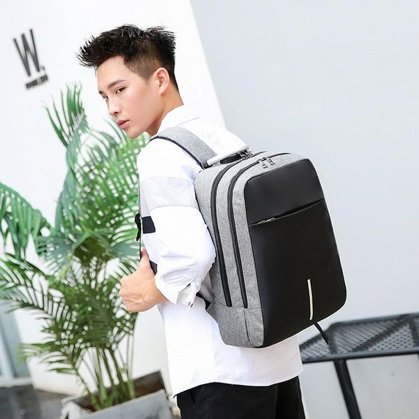 

backpack man lapusb charging backbag travel daypacks male school vacancy theft mochila bookbag