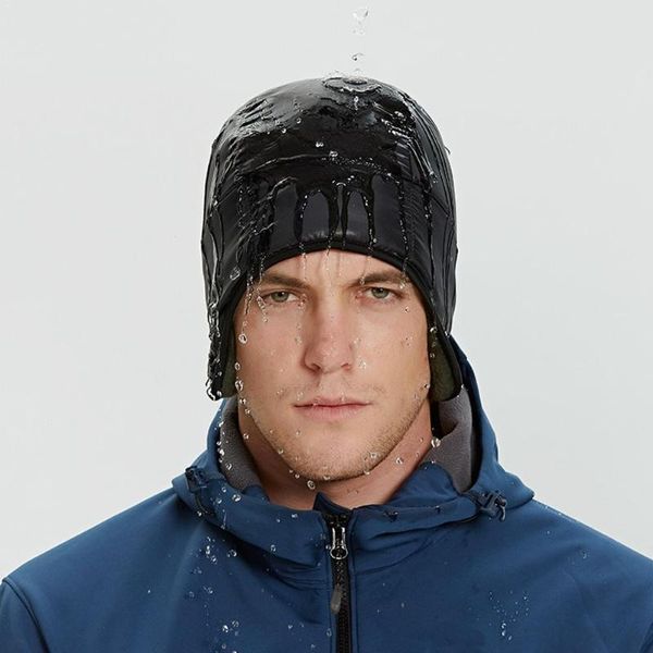 

outdoor cycling team hat ski waterproof windproof ear sports warm baotou protection winter riding motorcycle j5d1 caps & masks, Black