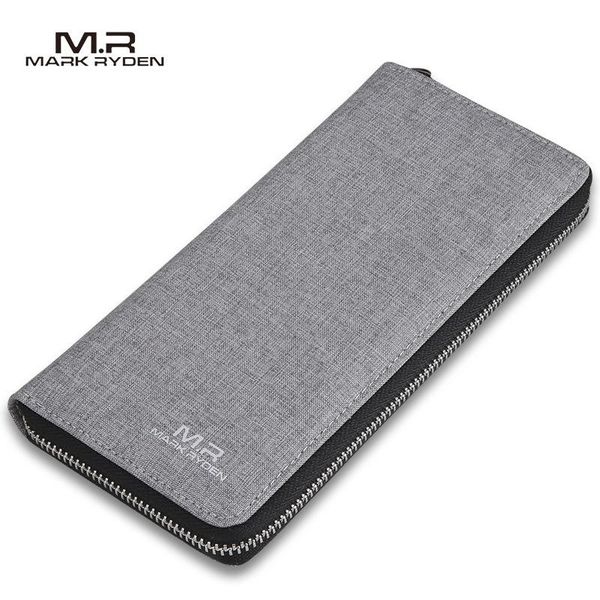 

wallets men's business wallet long style wit zipper multi-card casual fashion youth leather clutch, Red;black