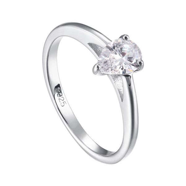 

wedding rings 925 sterling silver ring ladies jewelry fashion simulation real water drop factory wholesale tl-230, Slivery;golden