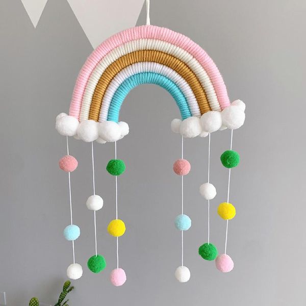 

decorative objects & figurines nordic cloud rainbow raindrop wall hangings decoration for kid girls bedroom ornaments home