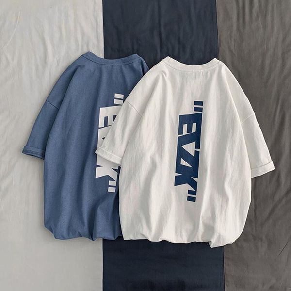 

men's t-shirts qsuper summer letters print men half sleeve t-shirt man clothing fashion casual instagram style loose tee for, White;black