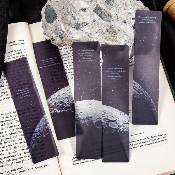 Bookmark 5pcs/pack space tour Series PVC Reading Book Mark Dusk Moon Page Marker Stationery Supplies