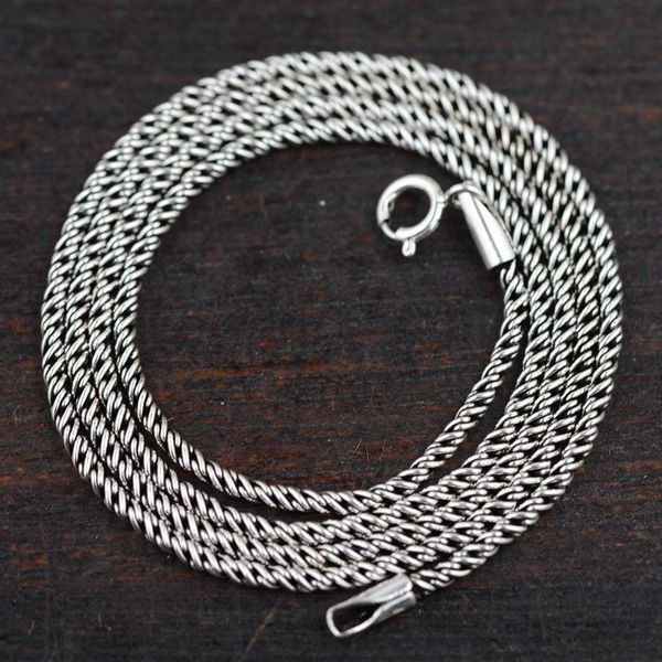 

silver vintage craft women's fashion weaving style necklace thai products chains