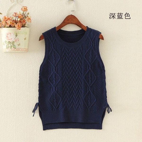 

women's sweaters pullover o-neck solid autumn winter women female knitted sweater slim sleeveless badycon wkxe, White;black