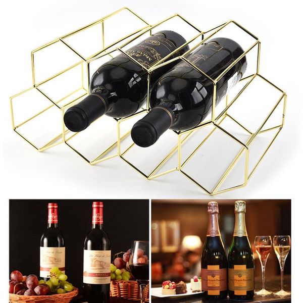 

tablewine racks bottles metal geometric rack counterstand storage holder household grape living room bar decor