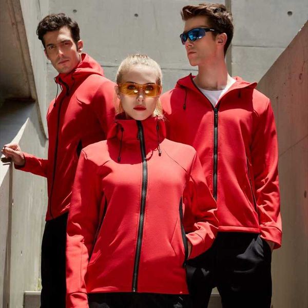 

men's jackets zodf and women's lightweight hooded zipper jacket windproof warm fashion outdoor sportswear, Black;brown