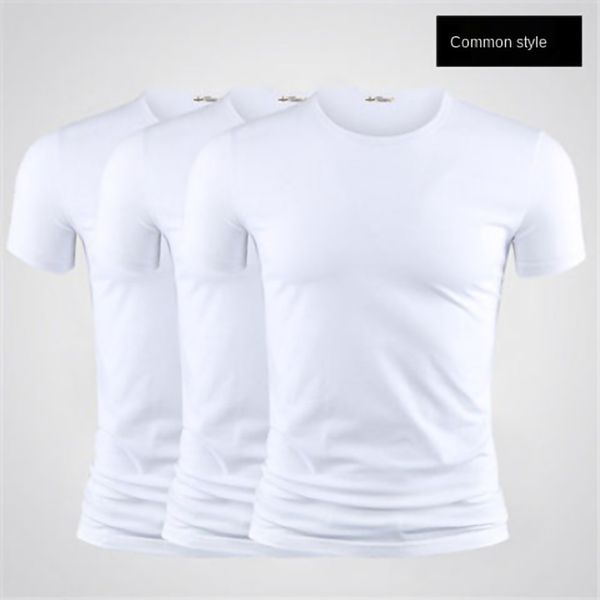 

modal ice silk short-sleeved t-shirt male 2021 summer green trend bottoming shirt clothes half-sleeved, Black;yellow