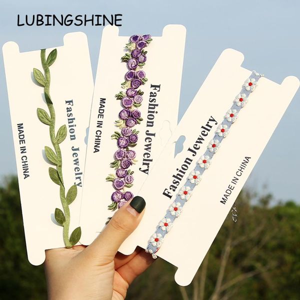 

chokers korea boho flower charms chian necklace choker for women girl harajuku collars cute daisy fabric lace jewelry, Golden;silver