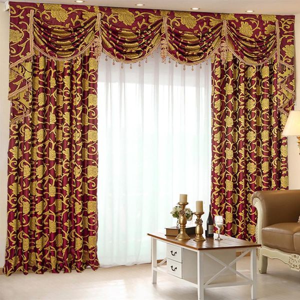 

curtain & drapes high end european luxury windows curtains for living room bedroom villa window flower valance