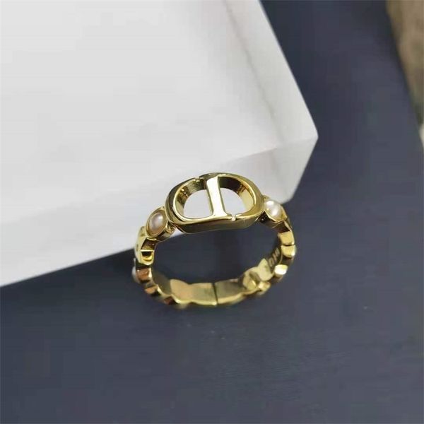 

family 21 new fashion five pointed star pearl letter ring, Silver