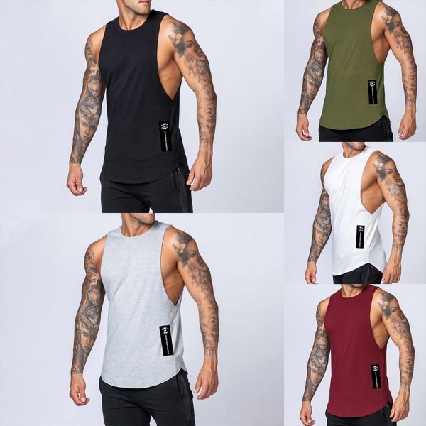 

summer mens tank sports for men fashion stylish comfortable sleeveless fitness bodybuilding workout gym vest, White;black