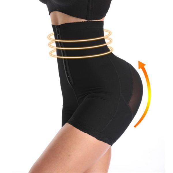 

women's shapers s-6xl shapewear high waist slimming tummy control bulifter body shaper post liposuction lift pulling underwear, Black;white
