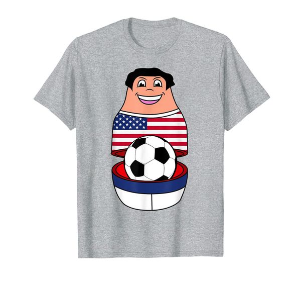 

usa soccer mascot shirt | cool russian nesting doll gift, White;black