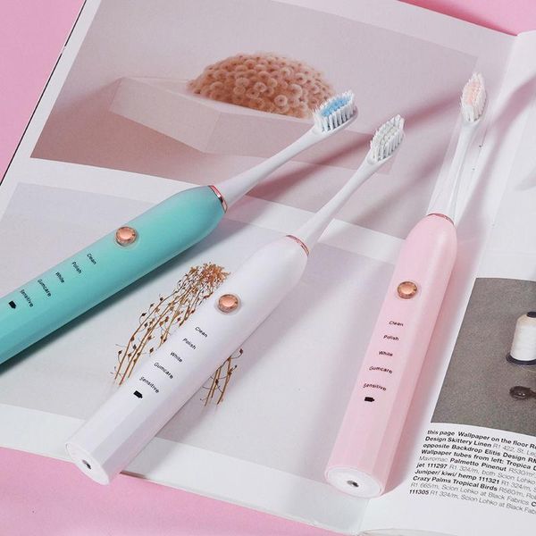 

smart electric toothbrush ultrasonic soft hair rechargeable automatic waterproof children student party whitening