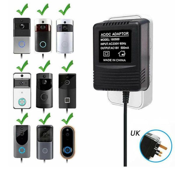 

craft tools 5m power supply charging adapter charger for video ring doorbell transformer uk black ac 230v 50hz