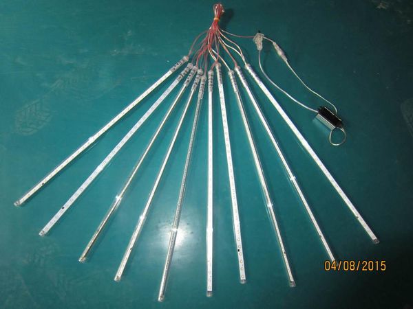 

bulbs led meteor lighting 12v dc 10pcs/set double-sided 30cm 0.3m 36leds/tube rain light snow fall tube 10w ce rohs 10set/lot