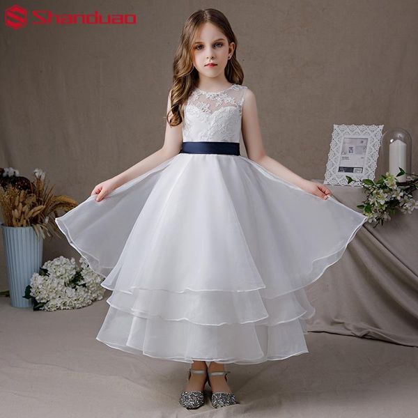 

girl's dresses child flower dress girl lace birthday party christmas sleeveless princess wedding, Red;yellow