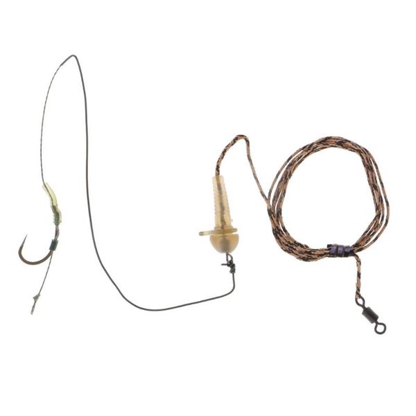

braid line 1 piece european style carp fishing rig swivel hair rigs used with bait