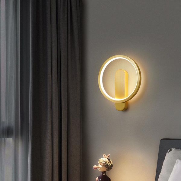 

wall lamps selling led lamp indoor golden brass modern art light home decoration living room bedside lights