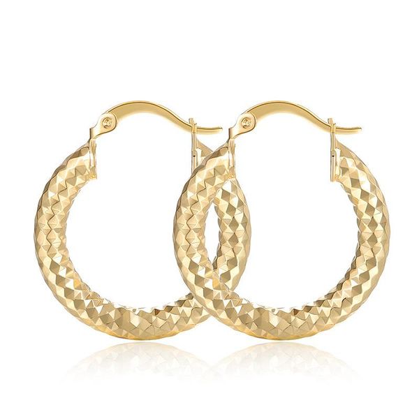 

hoop & huggie women's 18k gold polished circle earrings, Golden;silver