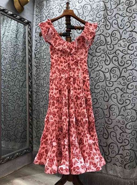 

capris est fashion 2021 spring summer clothing women square collar sweet floral print ruffle pleated club, Black;gray