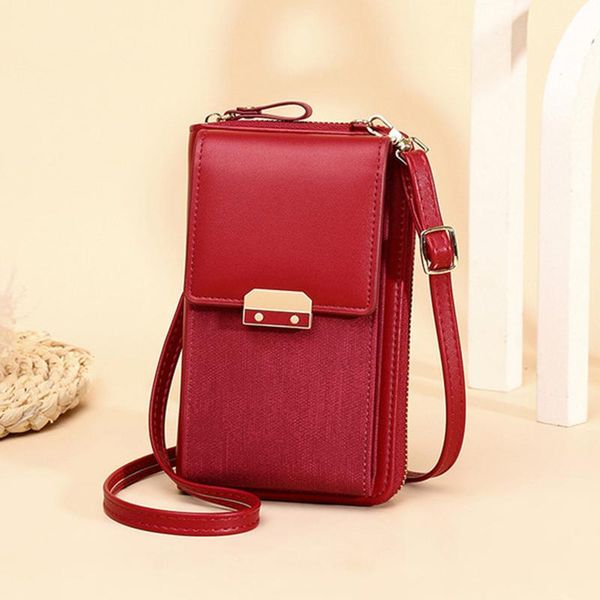 

shoulder bags 2021 women messenger outing bag mobile phone wallet solid color small mini crossbody long strap