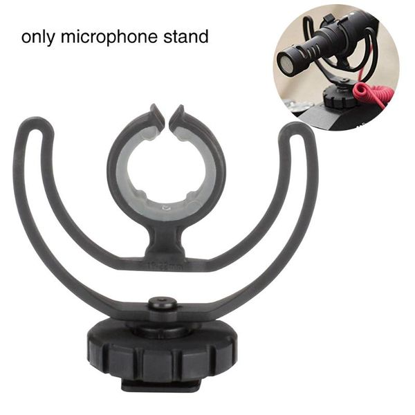 

microphone stand silicone adjustable bracket absorption stable clip with locking knob lightweight for rode video micro microphones
