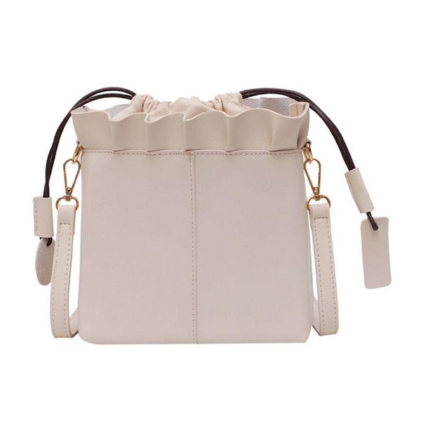 

evening bags bag women sweet fashion lady single shoulder diagonal package spring summer curling ruffled lace drawstring small bucket