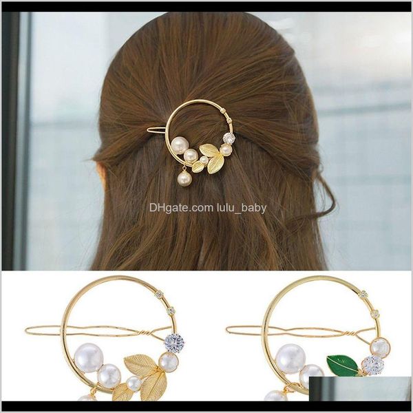 

1pcs metal minimalist accessories geometric irregular gold color clip imitiation pearl hairpin barrettes hairgrip tdfu7 pins cnjm1, Black;brown